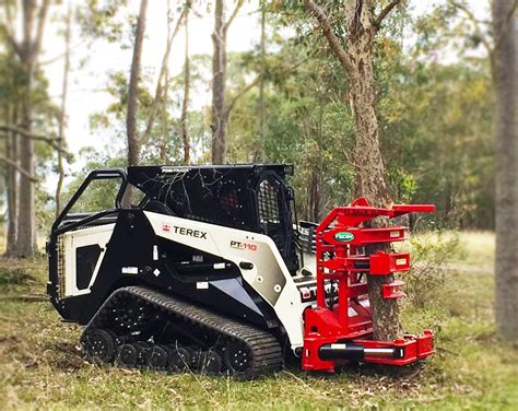 best tree shear for skid steer|tree removal skid steer attachments.